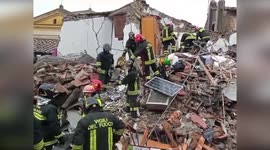 Firefighters Rescue Three Victims from Devastating House Collapse in Rome, Italy
