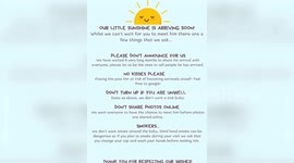 “These are my rules for anyone meeting my newborn – some say they are over the top but people should respect my wishes.”