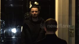 World Darts Championship winner Luke Humphries speaks to the media after meeting Rishi Sunak in London, UK