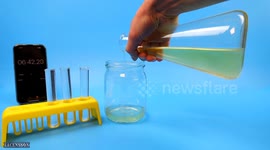 YouTuber makes 'chemical clock' using substance that changes colour over time