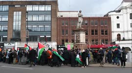 Close view of those Campaigning for Palestine, Camden, London, United Kingdom