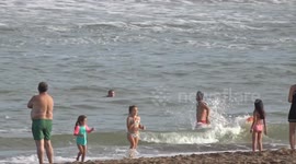 Heroic lifeguards rescue swimmer at Villa Gesell Beach, Argentina