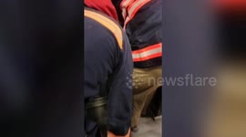 Delhi firefighters cut open elevator to rescue 10 trapped inside