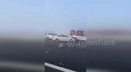 Dense fog causes several collisions on road in China
