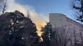 Burning near Japan Women's University: emergency response at former Tanaka Kakuei residence