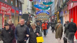 First snow of 2024 falls in London's West End
