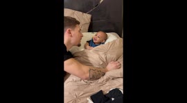 Giggly Baby Thinks Dad is Funnier