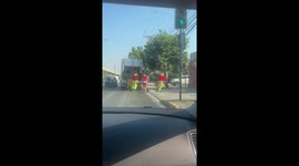 Santiago's garbage collectors bring Christmas cheer in Santa and Grinch attire