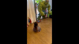 Hulk hilariously faceplants at party, scares children
