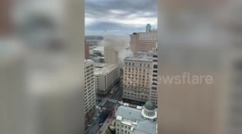 Video shows plume of smoke after explosion at hotel in Fort Worth, Texas