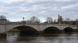 Transport For London Buses Crossing Putney Bridge, London, United Kingdom