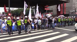 Demonstration in defense of democracy takes place in Sao Paulo, Brazil