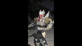 Chinese TV fanatic cosplays as 'Armor Hero' character from popular series