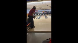Bowler Faceplants While Nearly Getting a Strike