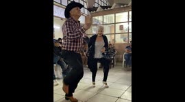 An elderly pageant dances at the popular Club Obregon cantina in Hermosillo Mexico. They dance to regional Mexican music