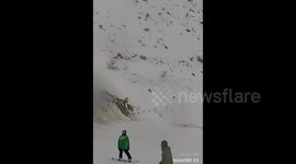 Chinese skier rescued after being buried by cascading snow