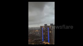 Gripping footage of tornado that tore through Fort Lauderdale, sending debris flying