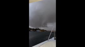 Tornado touchdown in Fort Lauderdale: harrowing waterside view