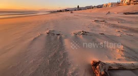 Windy Chaos Hits Central California Beaches, Disrupting Coastal Activities