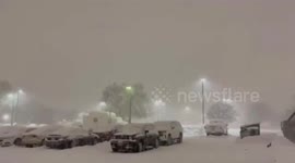 US: Snow Squall Hits Central Iowa