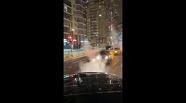 Dazzling display! Spectacular drifting and fireworks caught on video