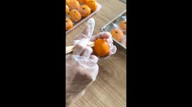Orange pastry bun for Chinese new year