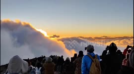 Dazzling Sunrise over Clouds in Qujing, China