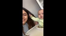 Baby Won't Let Go Of Hair
