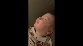 Sleeptalking Baby Talks About Dad