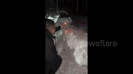 Fireworks Return Automatically After Liftoff in Heilongjiang, China