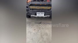 Crying stray kittens rescued from inside car engine