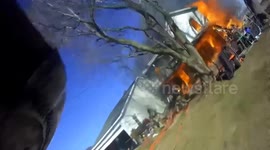 Firefighters Bravely Combats Intense House Fire In Chambersburg, PA, USA