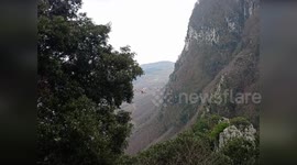 Dramatic Cliffside Rescue Unfolds as Man Safely Recovered by Helicopter in Avellino, Italy