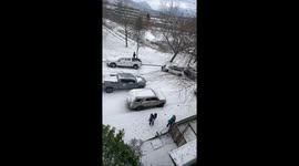 Truck Slides On Vancouver Snow