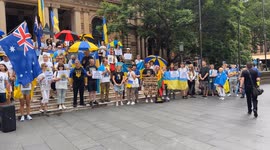 Ukrainians hold #FreeTheTaipans rally in Sydney, Australia