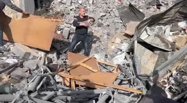 Israeli Air Raid Destroys Khan Younis Home