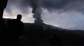 Locals film sudden new eruption of Mount Marapi in Indonesia