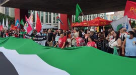 Day of Global Action For Palestine Takes Place in Sao Paulo, Brazil