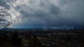Snow squall timelapse taken from hill outside Troy, NY
