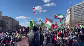 US: Tens Of Thousands March In Washington, D.C. On Global Day Of Protests Against Israel Military Action In Gaza