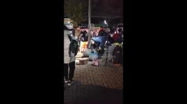 Traditional popcorn maker 'cannon' explodes in street vendor's face in China