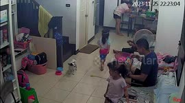 Huge centipede terrifies family when it crawls across tiled floor