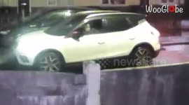 Scary CCTV footage of a masked man trespassing someone's property