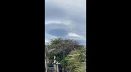 Cyclone Belal Reunion island supernatural clouds look like space ships