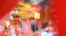 A Traditional Chinese New Year Shopping Street in Nanning, China