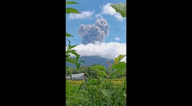 Volcanic eruptions in Indonesia blanket farmland with volcanic ash
