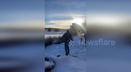 Boiling Water Meets Arctic Temperatures in Flagstaff, AZ, USA