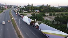 Boeing 747 moved to field to become a cafe in Thailand