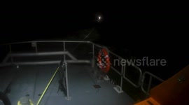 RNLI Crews Rescue Disabled Fishing Boat Near Bude in Cold Night Mission in Cornwall, UK