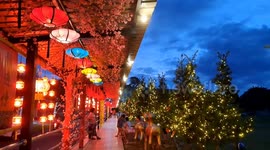 Malaysian Chinese folks preparing decoration for coming Dragon Lunar Year 2024